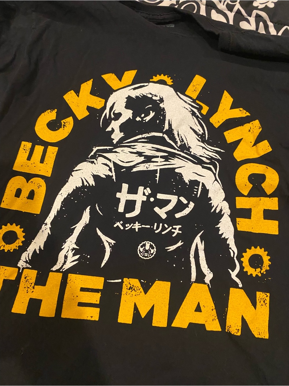 Becky Lynch The Man Graphic Tee - Black with Yellow Print